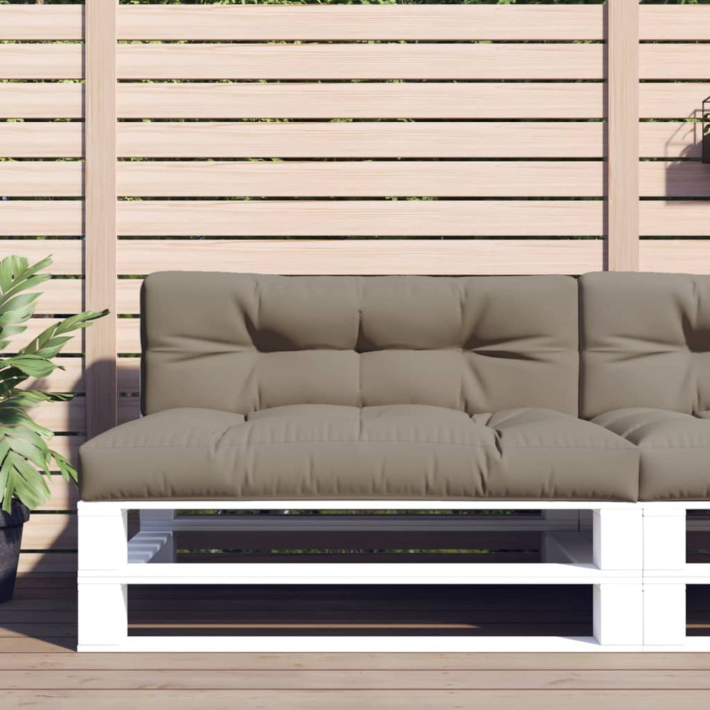 vidaXL Coussin de palette Taupe 120x40x12 cm Tissu