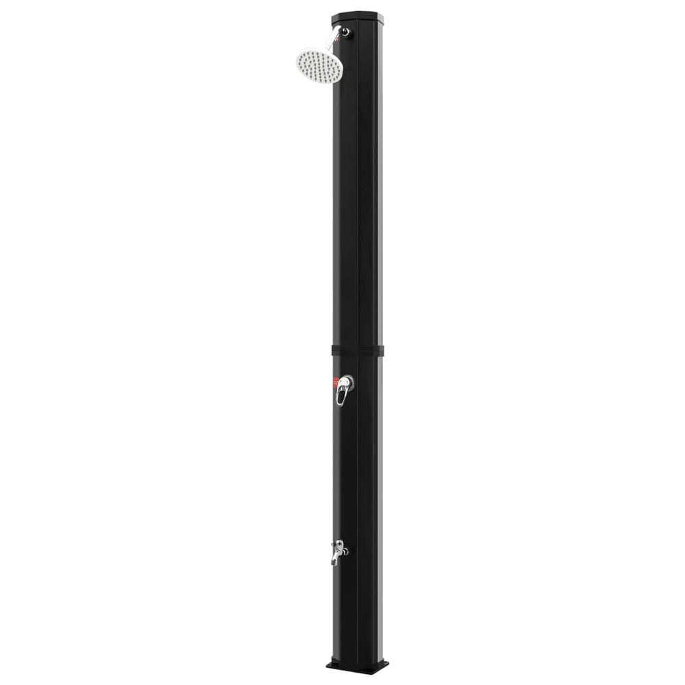 35L Solar Dusche mit Duschkopf und Wasserhahn - Schwarz