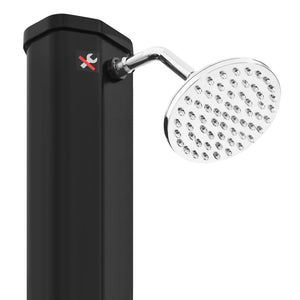 35L Solar Dusche mit Duschkopf und Wasserhahn - Schwarz