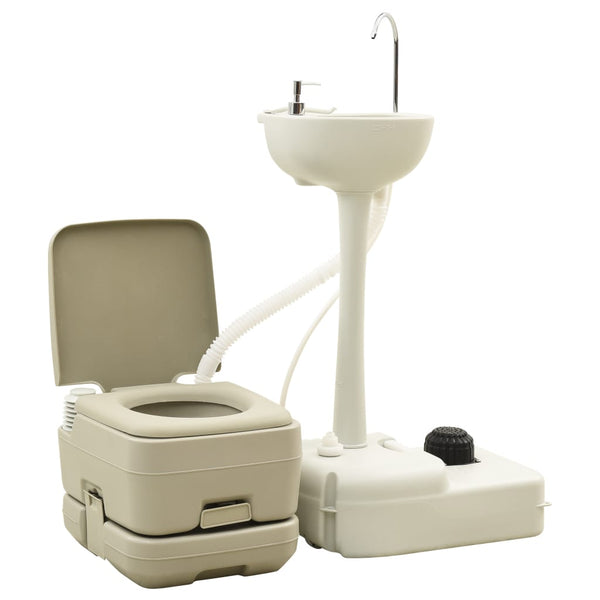 Tragbare Campingtoilette & Waschbecken Kombination
