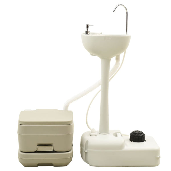 Tragbare Campingtoilette & Waschbecken Kombination