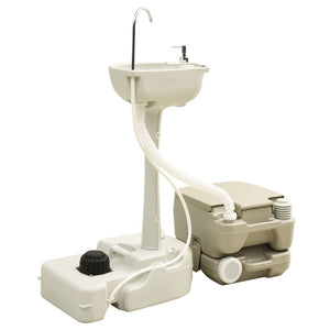 Tragbare Campingtoilette & Waschbecken Kombination
