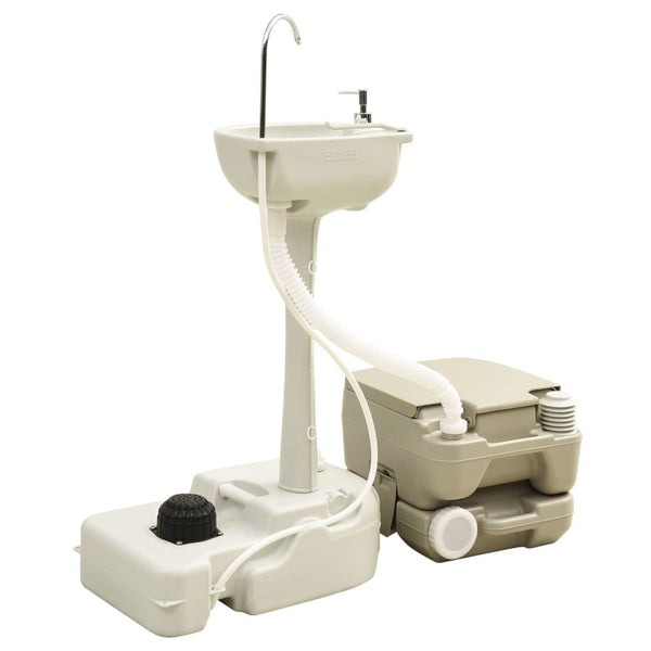Tragbare Campingtoilette & Waschbecken Kombination