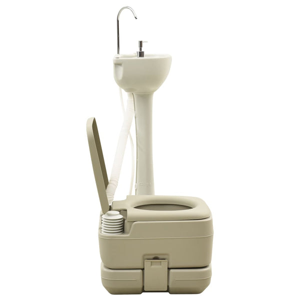 Tragbare Campingtoilette & Waschbecken Kombination