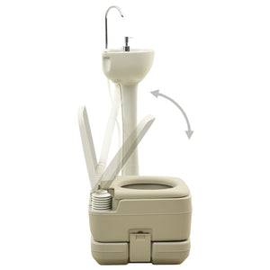 Tragbare Campingtoilette & Waschbecken Kombination