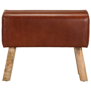 Echtleder Sitzbank Turnbock Design Braun 58cm