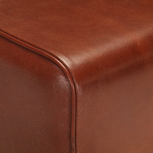 Echtleder Sitzbank Turnbock Design Braun 58cm