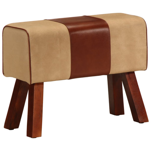 Sitzbank Turnbock Design Braun Echtleder