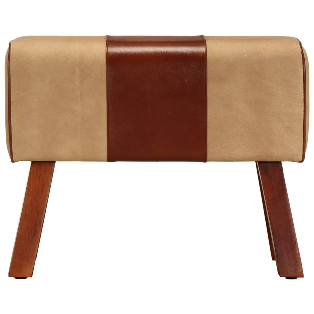 Sitzbank Turnbock Design Braun Echtleder