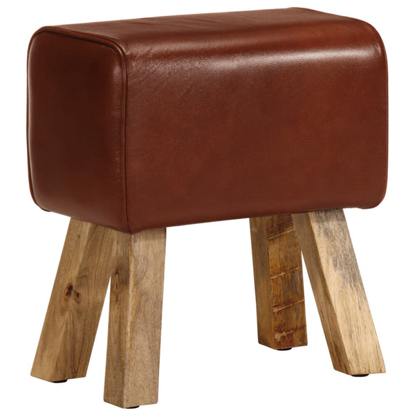 Echtleder Sitzbank Turnbock Design Braun 38cm