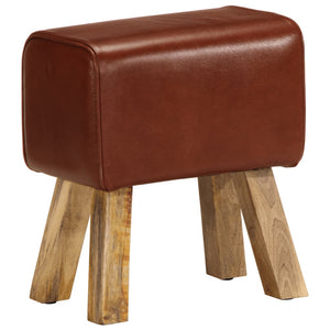 Echtleder Sitzbank Turnbock Design Braun 38cm