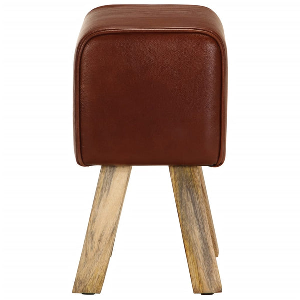 Echtleder Sitzbank Turnbock Design Braun 38cm