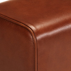 Echtleder Sitzbank Turnbock Design Braun 38cm