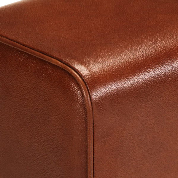 Echtleder Sitzbank Turnbock Design Braun 38cm