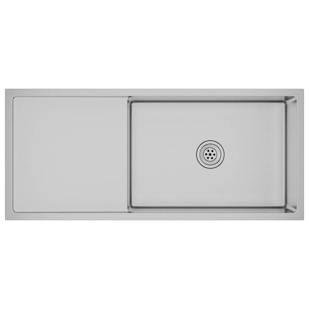 vidaXL Handmade Drop-In Sink Stainless Steel