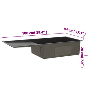 Schwarze Edelstahl Einbauspüle