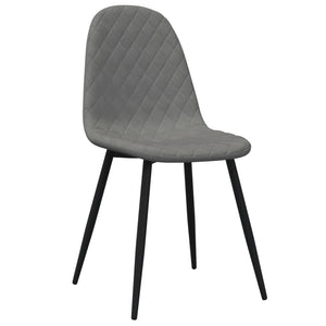 vidaXL Chaises de salle à manger 4 pcs Velours Gris clair