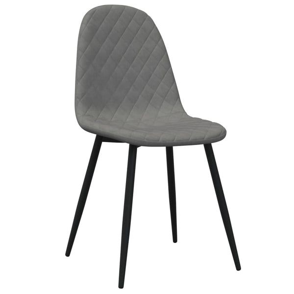 vidaXL Chaises de salle à manger 4 pcs Velours Gris clair