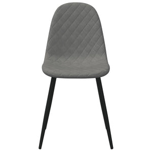 vidaXL Chaises de salle à manger 4 pcs Velours Gris clair