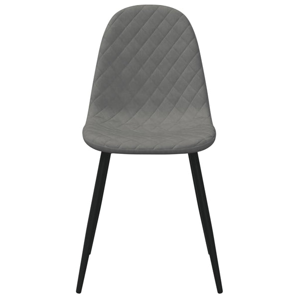vidaXL Chaises de salle à manger 4 pcs Velours Gris clair
