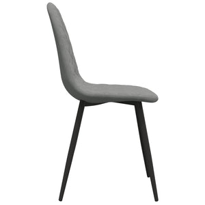 vidaXL Chaises de salle à manger 4 pcs Velours Gris clair