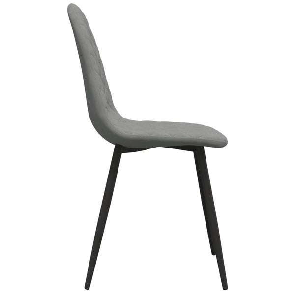 vidaXL Chaises de salle à manger 4 pcs Velours Gris clair