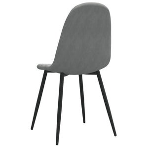 vidaXL Chaises de salle à manger 4 pcs Velours Gris clair