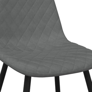 vidaXL Chaises de salle à manger 4 pcs Velours Gris clair