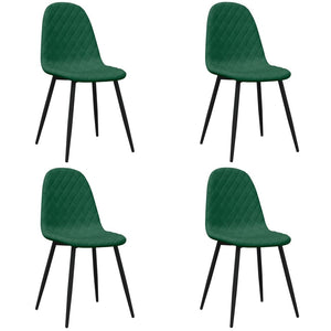 vidaXL Chaises de salle à manger 4 pcs Vert foncé Velours