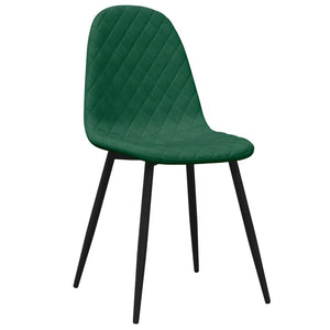 vidaXL Chaises de salle à manger 4 pcs Vert foncé Velours