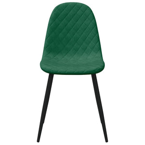 vidaXL Chaises de salle à manger 4 pcs Vert foncé Velours