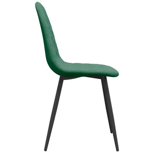 vidaXL Chaises de salle à manger 4 pcs Vert foncé Velours