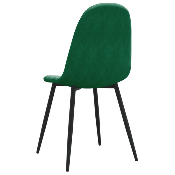 vidaXL Chaises de salle à manger 4 pcs Vert foncé Velours
