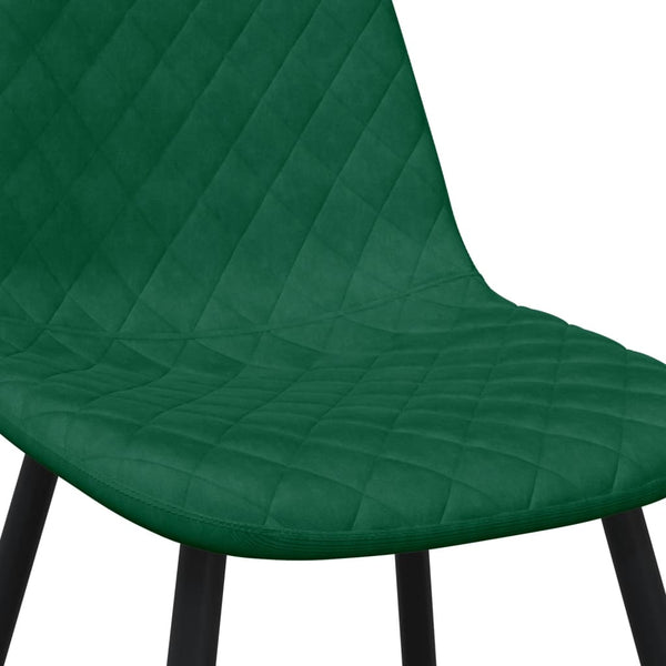 vidaXL Chaises de salle à manger 4 pcs Vert foncé Velours