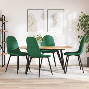 vidaXL Chaises de salle à manger 4 pcs Vert foncé Velours