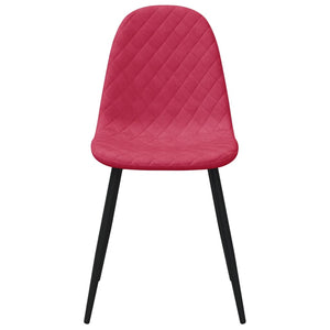 vidaXL Chaises de salle à manger 4 pcs Velours Rouge bordeaux