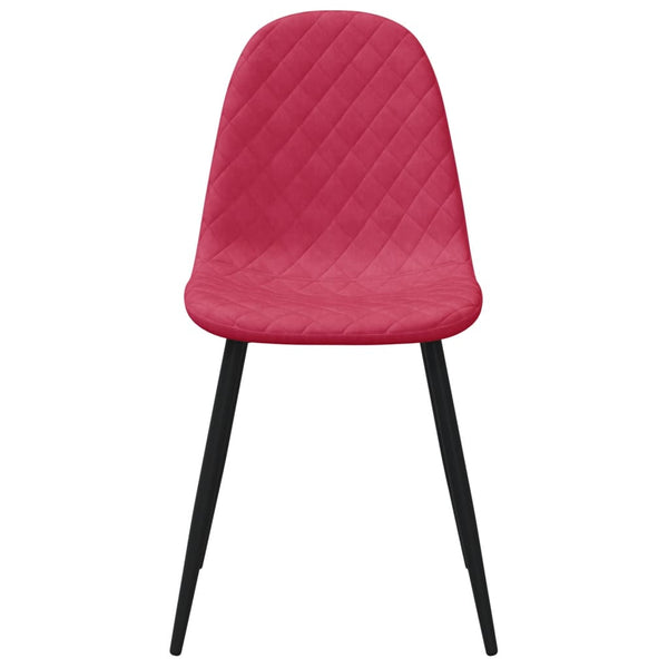vidaXL Chaises de salle à manger 4 pcs Velours Rouge bordeaux