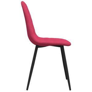 vidaXL Chaises de salle à manger 4 pcs Velours Rouge bordeaux
