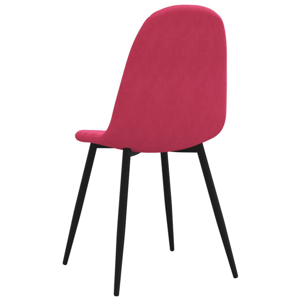 vidaXL Chaises de salle à manger 4 pcs Velours Rouge bordeaux
