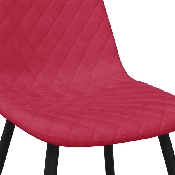 vidaXL Chaises de salle à manger 4 pcs Velours Rouge bordeaux