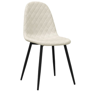 vidaXL Chaises de salle à manger 4 pcs Crème velours