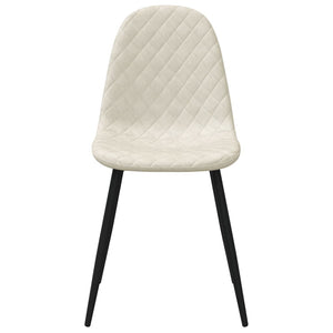 vidaXL Chaises de salle à manger 4 pcs Crème velours