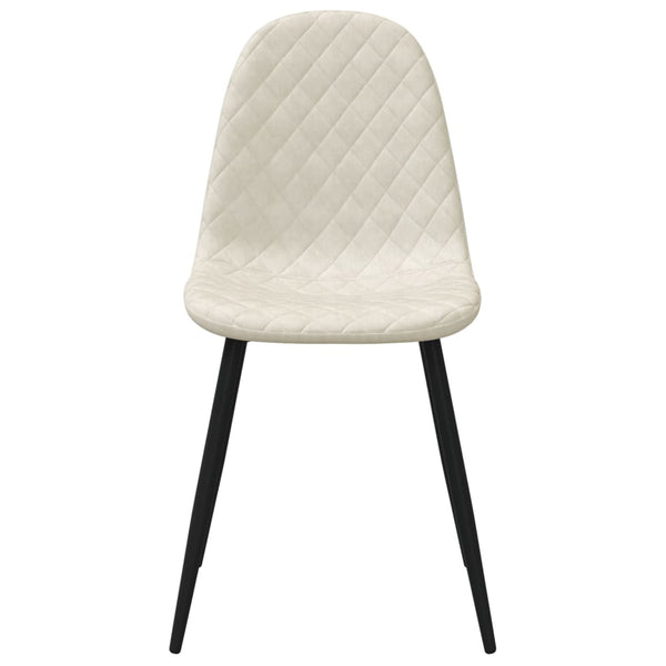 vidaXL Chaises de salle à manger 4 pcs Crème velours