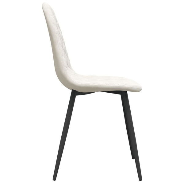 vidaXL Chaises de salle à manger 4 pcs Crème velours
