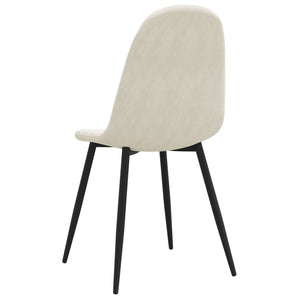 vidaXL Chaises de salle à manger 4 pcs Crème velours