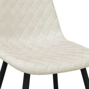 vidaXL Chaises de salle à manger 4 pcs Crème velours