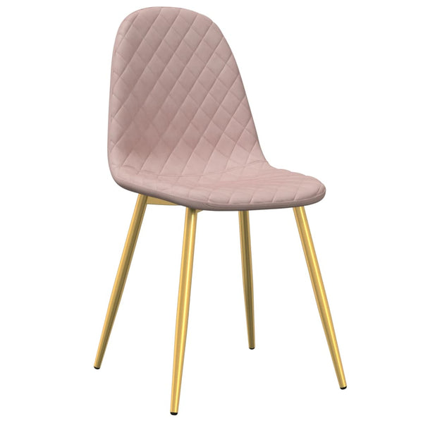Esszimmerstühle 4er Set Rosa Samt