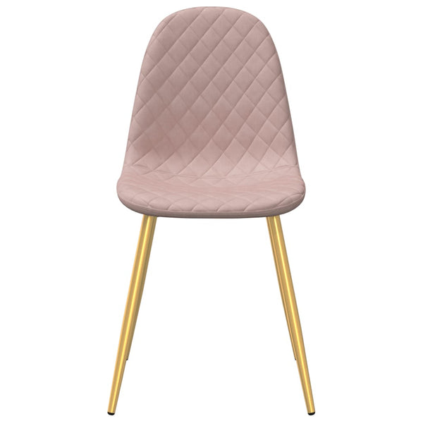 Esszimmerstühle 4er Set Rosa Samt