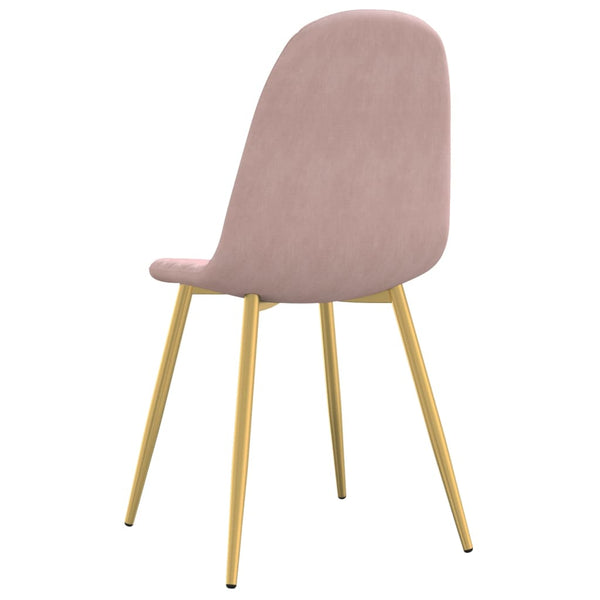 Esszimmerstühle 4er Set Rosa Samt