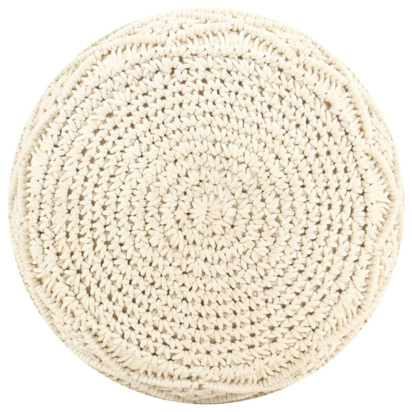 Makramee Sitzpuff, Handgefertigt, 45x30 cm